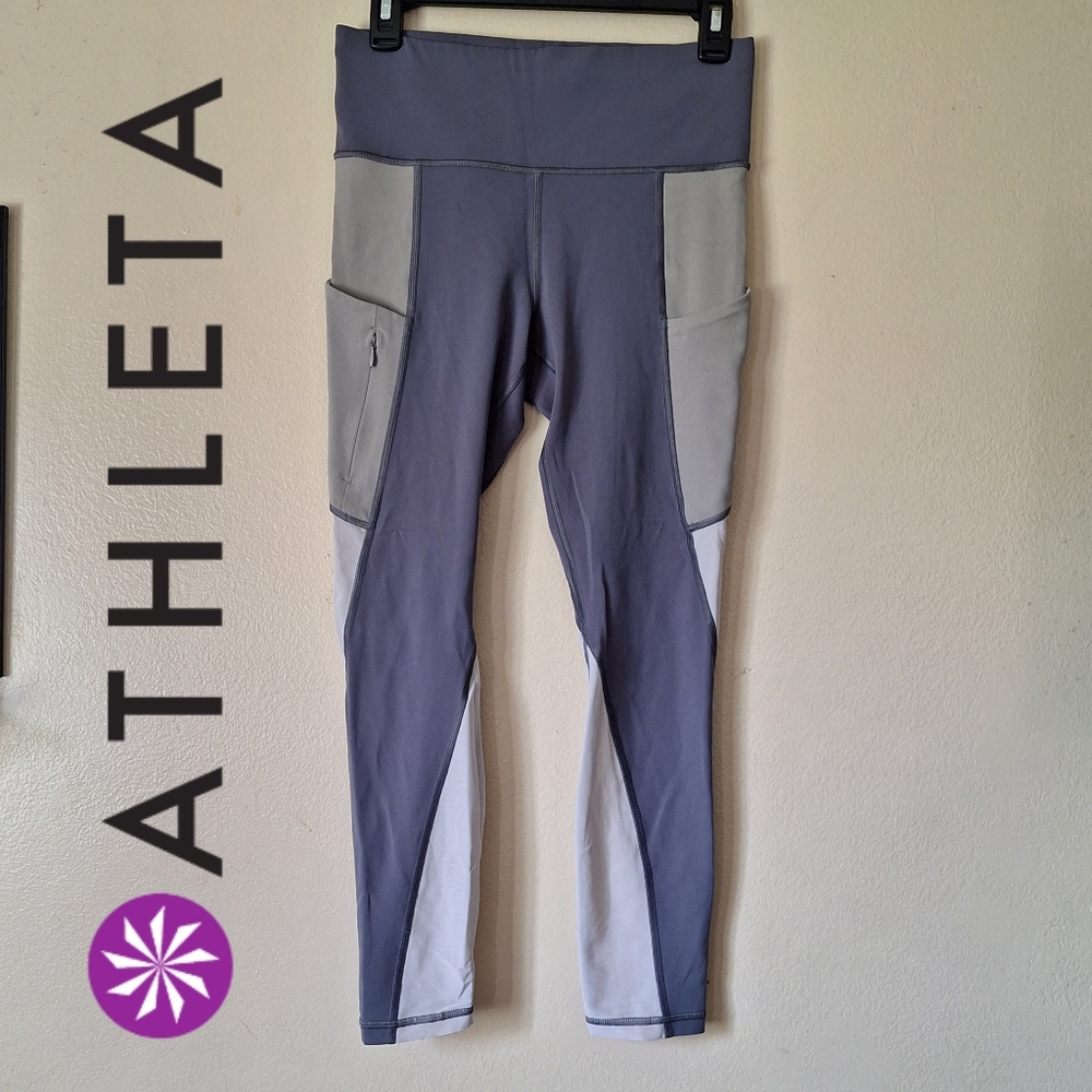 Athleta Colorblock Up For Anything 7/8 Skulptek Tights